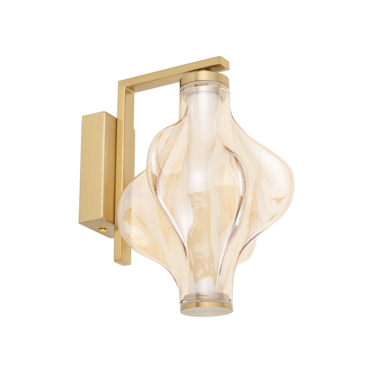 ELVA BRASS Kinkiet LED 8W 18218 TK Lighting Mosiądz Bursztyn