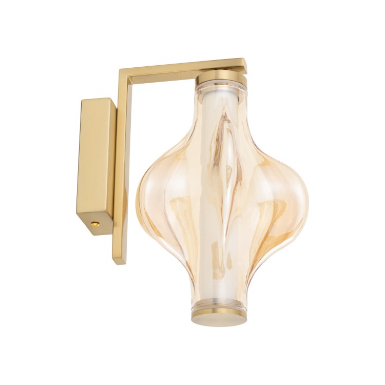 ELVA BRASS Kinkiet LED 8W 18218 TK Lighting Mosiądz Bursztyn