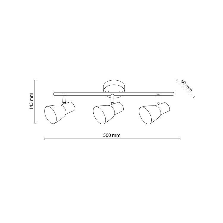 Lampa sufitowa 3XE14 3551 TK Lighting Satyna/nikiel Biały