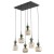 SOPHIA GREEN COGNAC Lampa wisząca 6XE14 11150 TK Lighting Czarny, Zielony Koniak