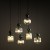 SOPHIA GREEN COGNAC Lampa wisząca 6XE14 11150 TK Lighting Czarny, Zielony Koniak