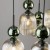 SOPHIA GREEN COGNAC Lampa wisząca 6XE14 11150 TK Lighting Czarny, Zielony Koniak