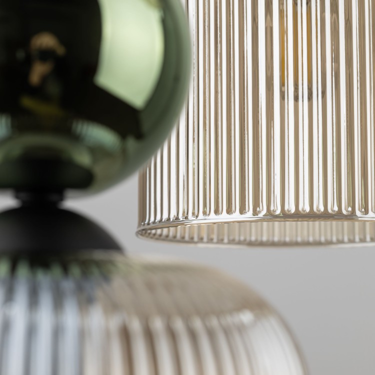 SOPHIA GREEN COGNAC Lampa wisząca 6XE14 11150 TK Lighting Czarny, Zielony Koniak