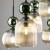 SOPHIA GREEN COGNAC Lampa wisząca 6XE14 11150 TK Lighting Czarny, Zielony Koniak
