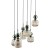 SOPHIA GREEN COGNAC Lampa wisząca 6XE14 11150 TK Lighting Czarny, Zielony Koniak