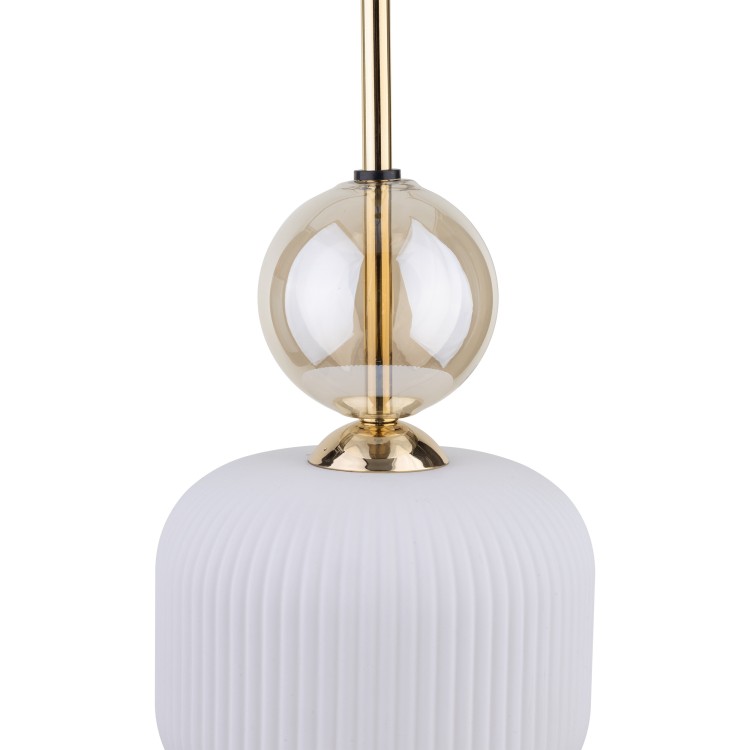SOPHIA COGNAC WHITE Lampa wisząca 1XE14 11589 TK Lighting Czarny, Złoty Biały