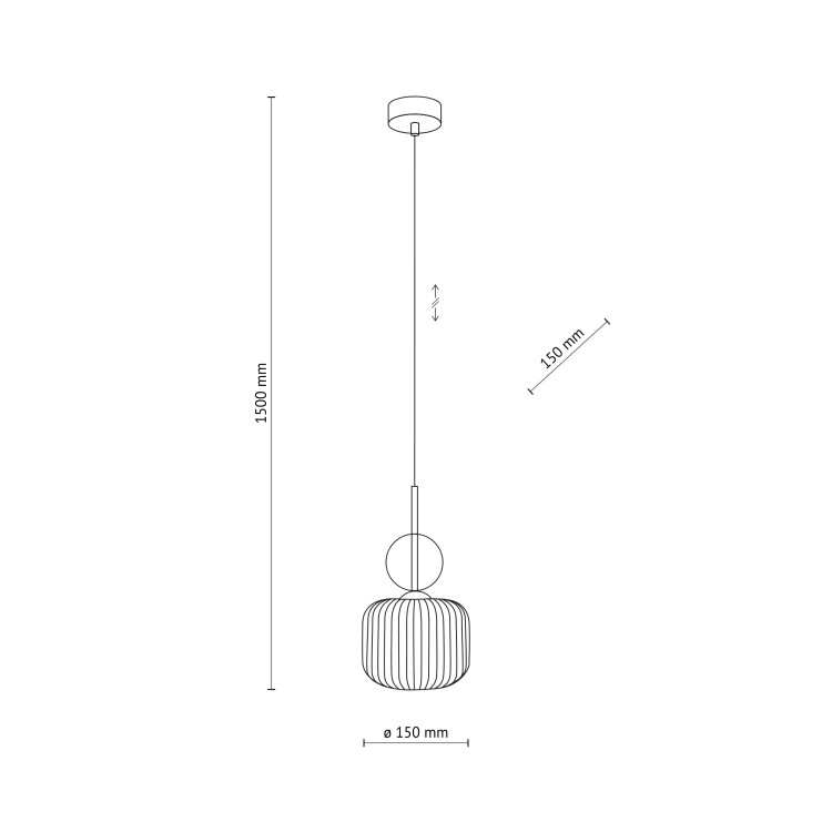 SOPHIA COGNAC WHITE Lampa wisząca 1XE14 11589 TK Lighting Czarny, Złoty Biały