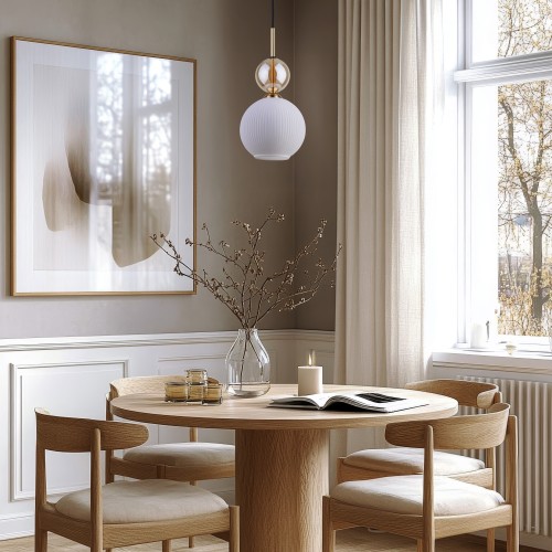 SOPHIA COGNAC WHITE Lampa wisząca 1XE14 11590 TK Lighting Czarny, Złoty Biały