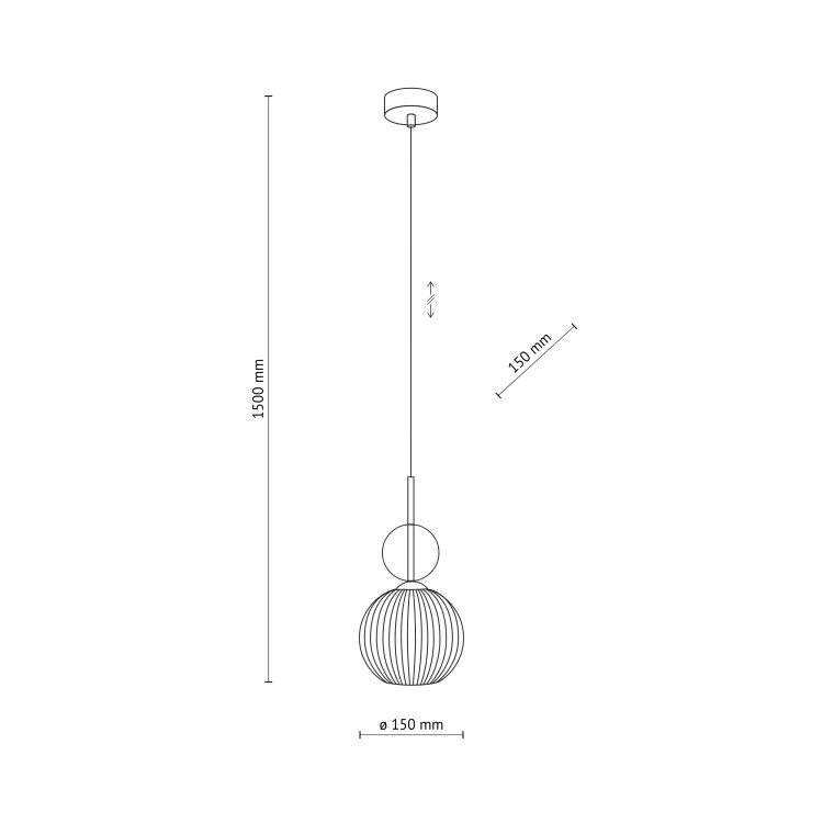 SOPHIA COGNAC WHITE Lampa wisząca 1XE14 11590 TK Lighting Czarny, Złoty Biały