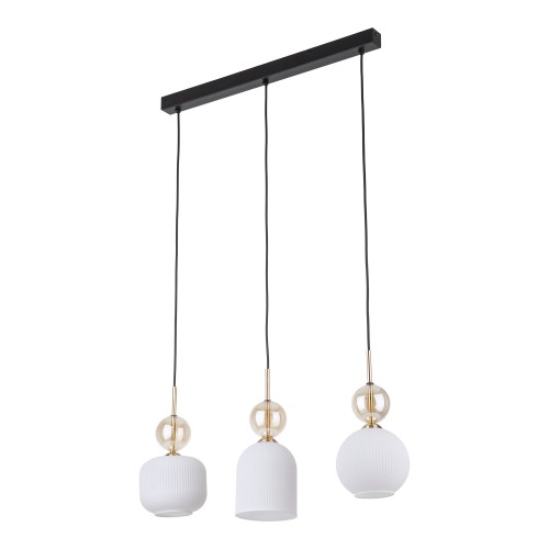 SOPHIA COGNAC WHITE Lampa wisząca 3XE14 11591 TK Lighting Czarny, Złoty Biały