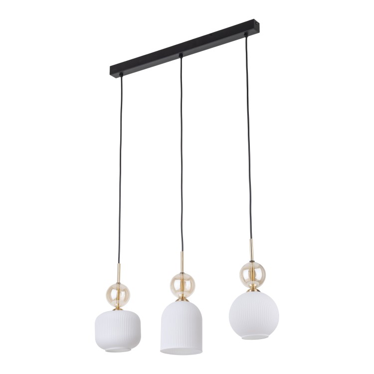 SOPHIA COGNAC WHITE Lampa wisząca 3XE14 11591 TK Lighting Czarny, Złoty Biały