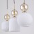 SOPHIA COGNAC WHITE Lampa wisząca 3XE14 11591 TK Lighting Czarny, Złoty Biały