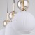 SOPHIA COGNAC WHITE Lampa wisząca 3XE14 11591 TK Lighting Czarny, Złoty Biały