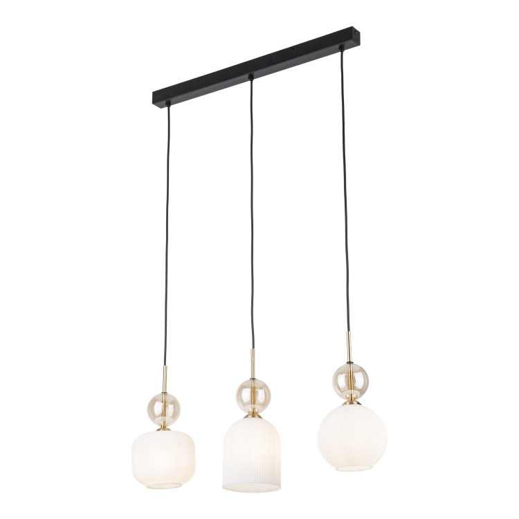 SOPHIA COGNAC WHITE Lampa wisząca 3XE14 11591 TK Lighting Czarny, Złoty Biały