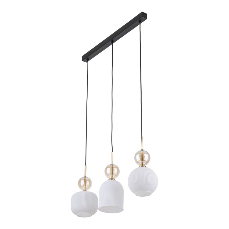 SOPHIA COGNAC WHITE Lampa wisząca 3XE14 11591 TK Lighting Czarny, Złoty Biały