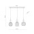SOPHIA COGNAC WHITE Lampa wisząca 3XE14 11591 TK Lighting Czarny, Złoty Biały