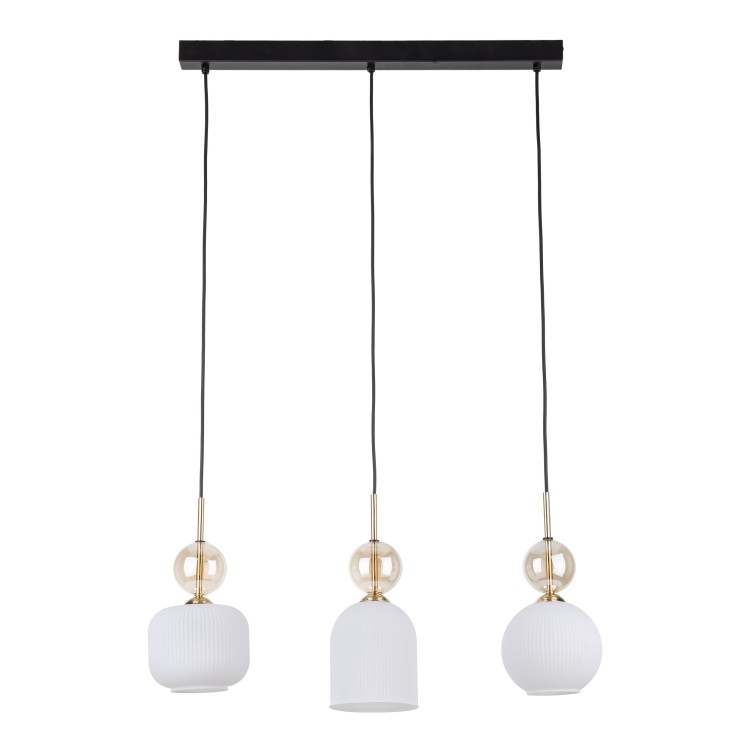 SOPHIA COGNAC WHITE Lampa wisząca 3XE14 11591 TK Lighting Czarny, Złoty Biały