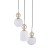 SOPHIA COGNACWHITE Lampa wisząca 3XE14 11592 TK Lighting Czarny, Złoty Biały