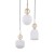 SOPHIA COGNACWHITE Lampa wisząca 3XE14 11592 TK Lighting Czarny, Złoty Biały