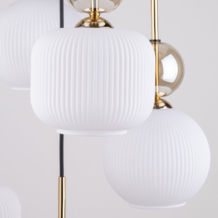 SOPHIA COGNAC WHITE Lampa wisząca 5XE14 11593 TK Lighting Czarny, Złoty Biały