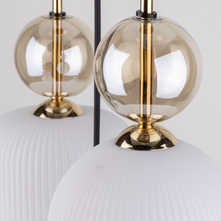 SOPHIA COGNAC WHITE Lampa wisząca 5XE14 11593 TK Lighting Czarny, Złoty Biały