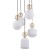 SOPHIA COGNAC WHITE Lampa wisząca 5XE14 11593 TK Lighting Czarny, Złoty Biały