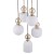 SOPHIA COGNAC WHITE Lampa wisząca 5XE14 11593 TK Lighting Czarny, Złoty Biały