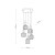 SOPHIA COGNAC WHITE Lampa wisząca 5XE14 11593 TK Lighting Czarny, Złoty Biały