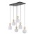 SOPHIA COGNAC WHITE Lampa wisząca 6XE14 11594 TK Lighting Czarny, Złoty Biały