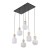 SOPHIA COGNAC WHITE Lampa wisząca 6XE14 11594 TK Lighting Czarny, Złoty Biały