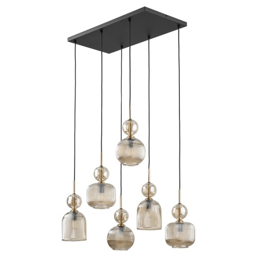 SOPHIA COGNAC Lampa wisząca 6XE14 11044 TK Lighting Bursztyn