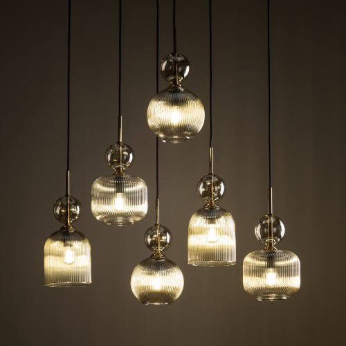 SOPHIA COGNAC Lampa wisząca 6XE14 11044 TK Lighting Bursztyn