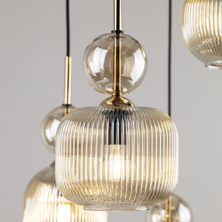 SOPHIA COGNAC Lampa wisząca 6XE14 11044 TK Lighting Bursztyn