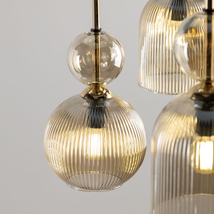 SOPHIA COGNAC Lampa wisząca 6XE14 11044 TK Lighting Bursztyn