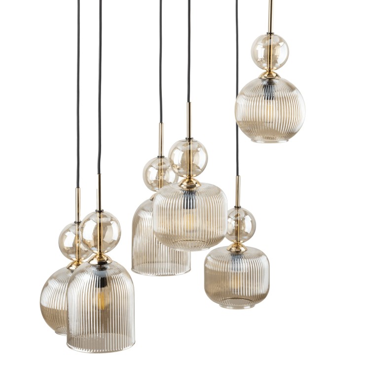 SOPHIA COGNAC Lampa wisząca 6XE14 11044 TK Lighting Bursztyn