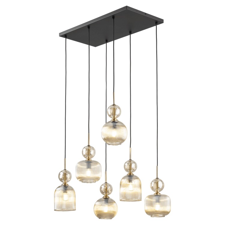 SOPHIA COGNAC Lampa wisząca 6XE14 11044 TK Lighting Bursztyn