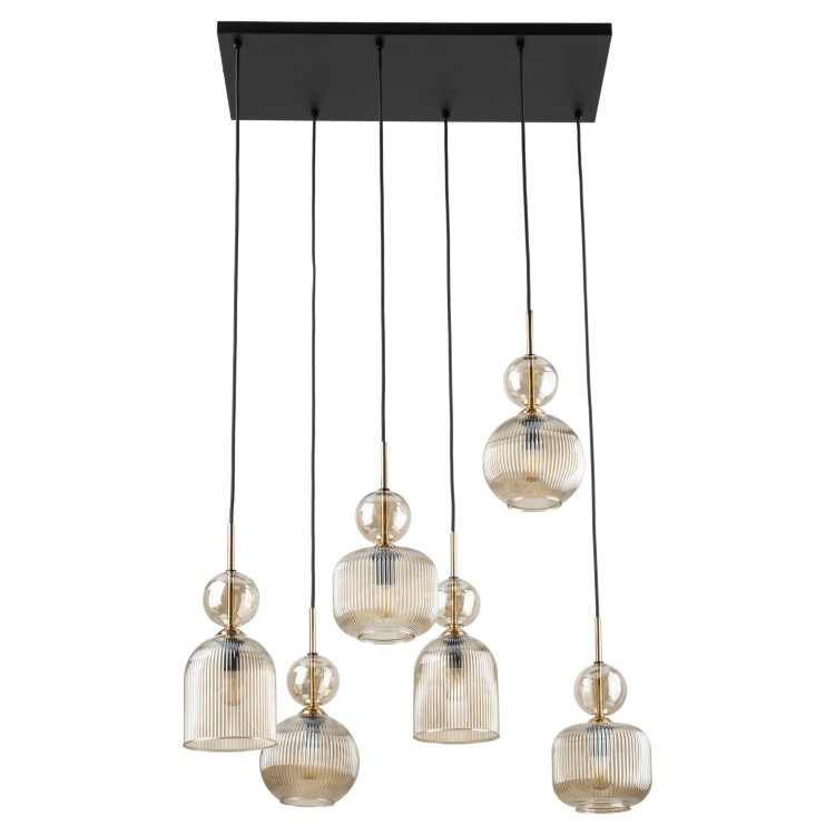 SOPHIA COGNAC Lampa wisząca 6XE14 11044 TK Lighting Bursztyn