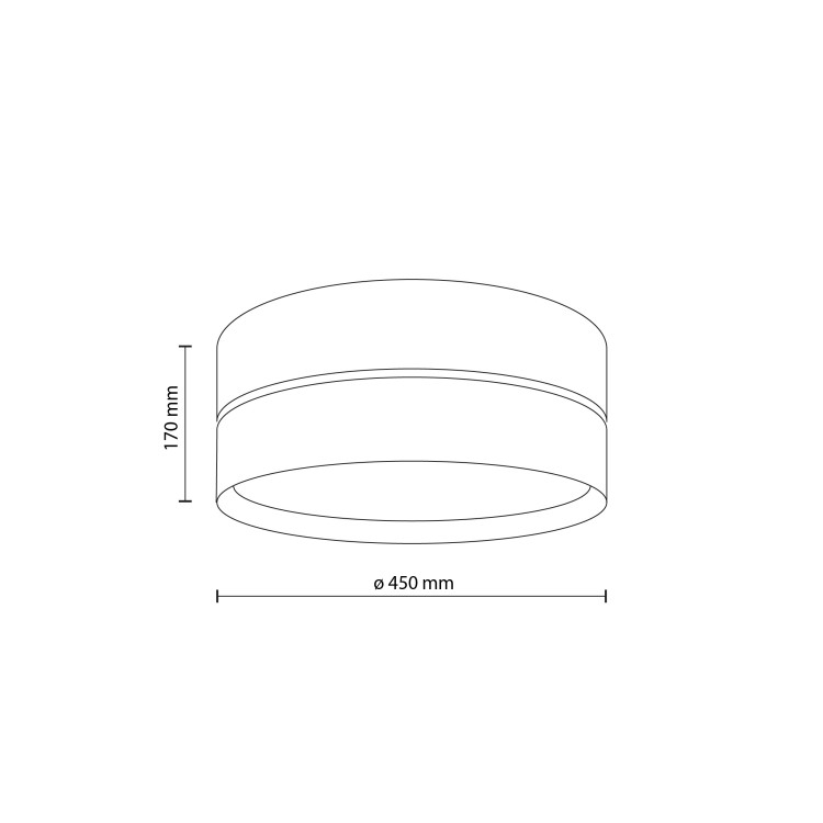 CALMA Lampa sufitowa 450 11598 TK Lighting Biały Słomkowy