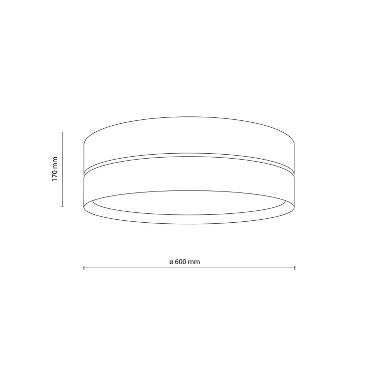 CALMA Lampa sufitowa 600 11599 TK Lighting Biały Słomkowy