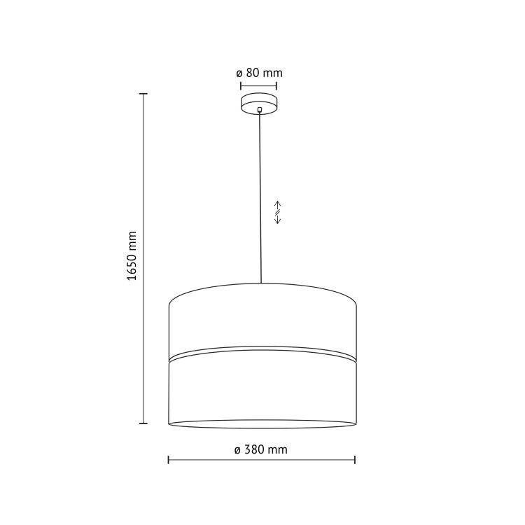 CALMA Lampa wisząca 1XE27 380 11601 TK Lighting Sabia Słomkowy