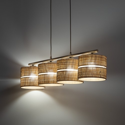 CALMA Lampa wisząca 4XE27 11603 TK Lighting Sabia Słomkowy