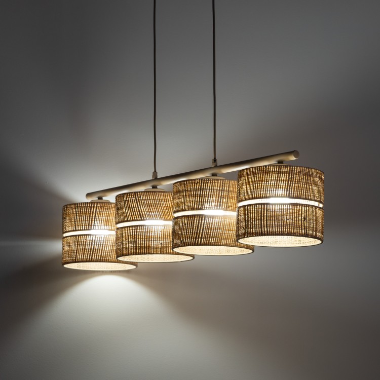 CALMA Lampa wisząca 4XE27 11603 TK Lighting Sabia Słomkowy