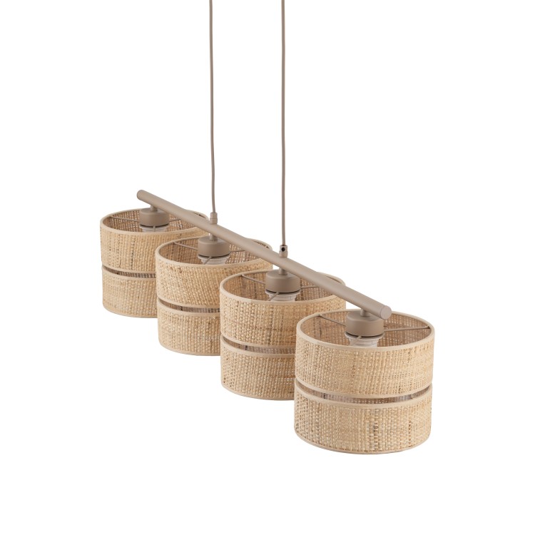 CALMA Lampa wisząca 4XE27 11603 TK Lighting Sabia Słomkowy