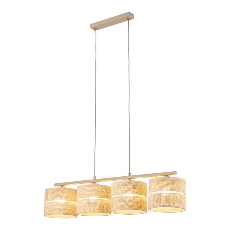 CALMA Lampa wisząca 4XE27 11603 TK Lighting Sabia Słomkowy