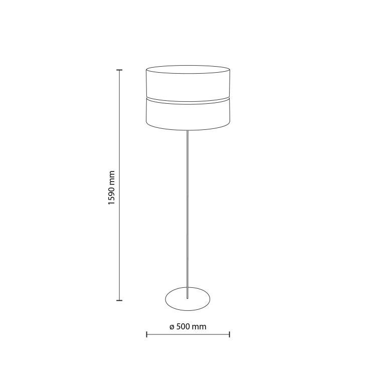 CALMA Lampa podłogowa 1XE27 16181 TK Lighting Sabia Słomkowy