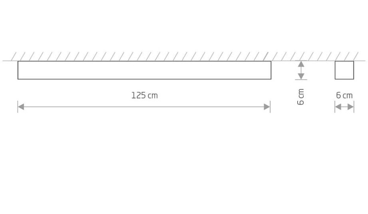 Oprawa liniowa sufitowa SOFT CEILING LED 120X6 GRAPHITE 7524 NOWODVORSKI Lighting T8 120cm Loft nowoczesna lampa sufitowa oświetleniowa grafitowa Inspiracje Premium