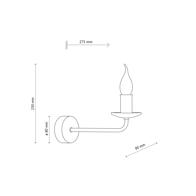 LIMAL SABIA Kinkiet 1XE14 11344 TK Lighting Sabia Nie dotyczy