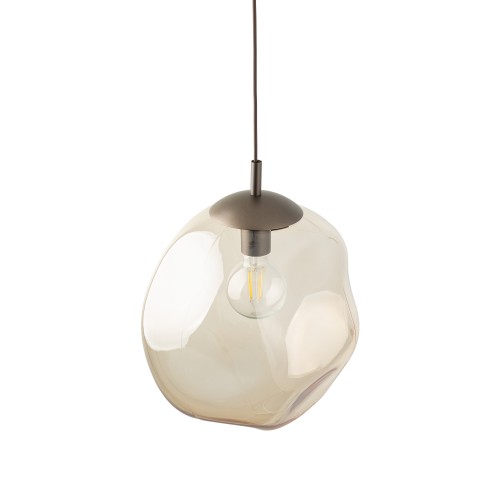LAVA L BROWN Lampa wisząca 1XE27 11324 TK Lighting Brąz Bursztynowy