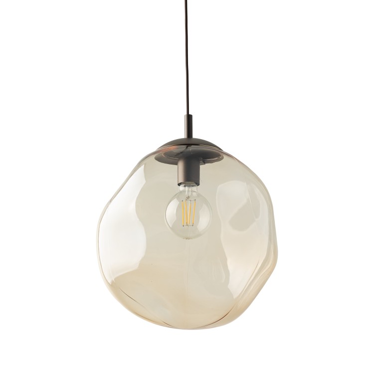 LAVA L BROWN Lampa wisząca 1XE27 11324 TK Lighting Brąz Bursztynowy
