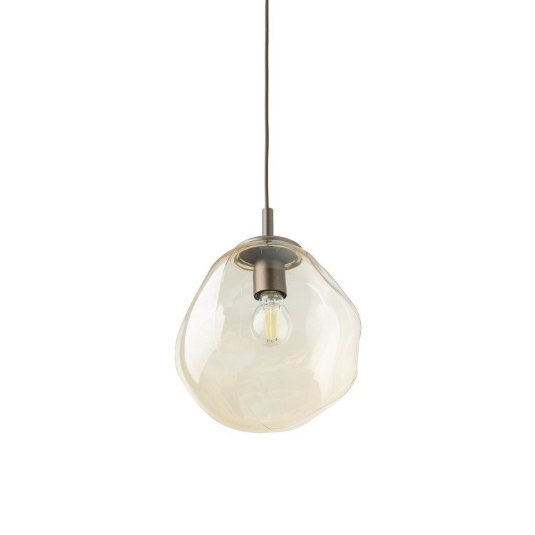 LAVA M BROWN Lampa wisząca 1XE27 11326 TK Lighting Brąz Koniak